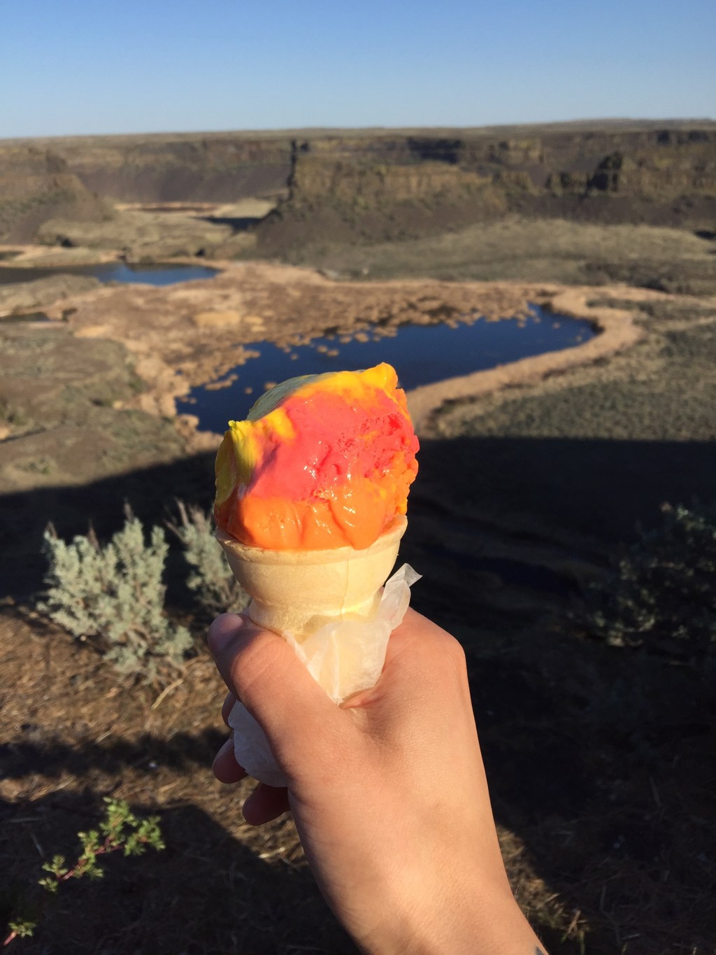 Rainbow sherbet at Dry&nbsp;Falls