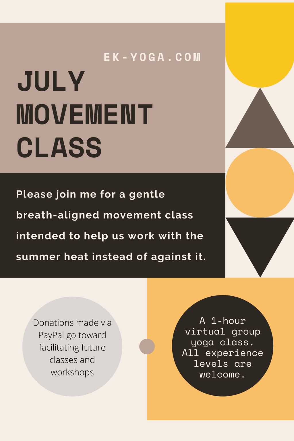 July 2nd: gentle yoga for summer&nbsp;heat