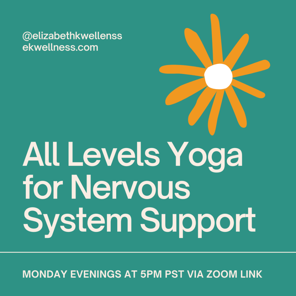 All Levels Yoga for Nervous System Support: Monday Evenings at&nbsp;5PM