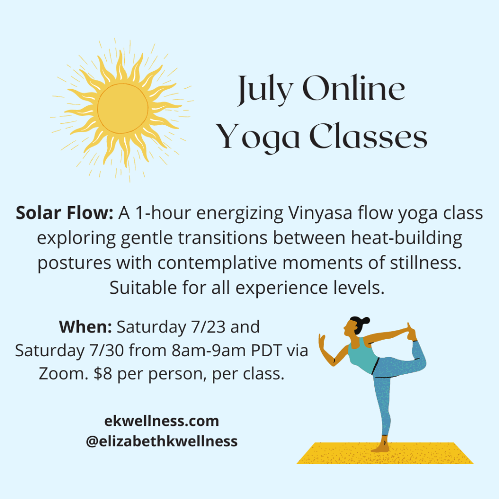 July Classes: Solar Flow – 7/23 &&nbsp;7/30